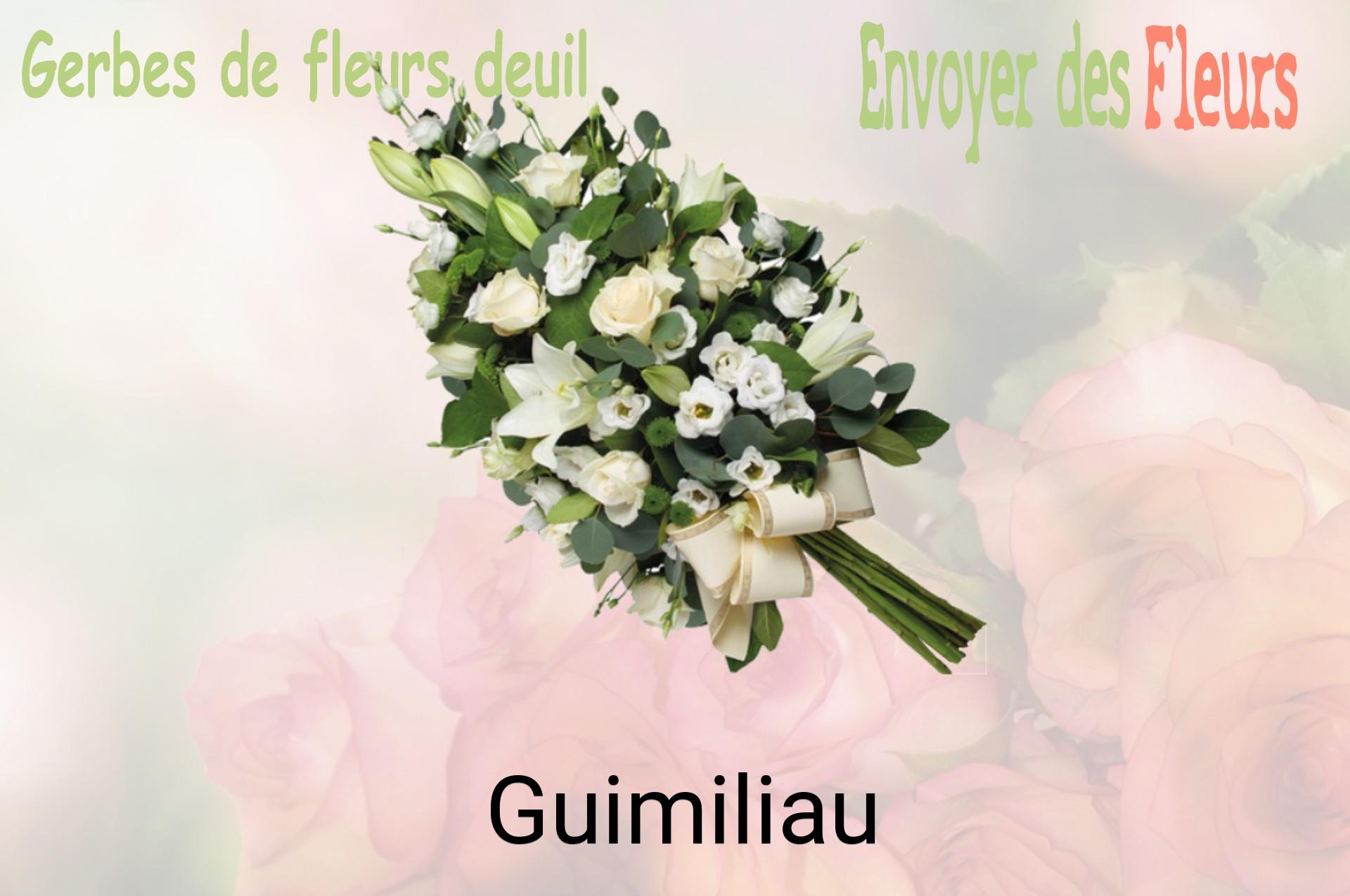 Gerbe de fleurs de deuil livrée à Guimiliau